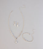 Drip in Glam Rhinestone Jewelry Set