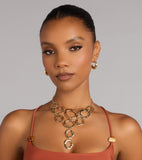 Modern Muse Linked Circle Statement Necklace