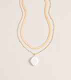 Perfectly Styled Pearl Charm Layered Necklace