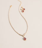 Luxe Sparkle Rhinestone Necklace And Earrings Set