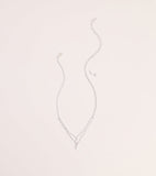 Glam Detail Cubic Zirconia Necklace And Earrings Set