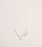 Radiant Cubic Zirconia Necklace And Earrings Set