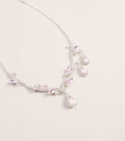 Radiant Cubic Zirconia Necklace And Earrings Set