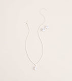 Teardrop Shine Necklace And Earrings Set