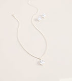 Teardrop Shine Necklace And Earrings Set