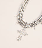 Sacred Shine Cross Beaded Necklace
