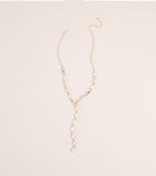 Polished Glam Rhinestone Lariat Necklace