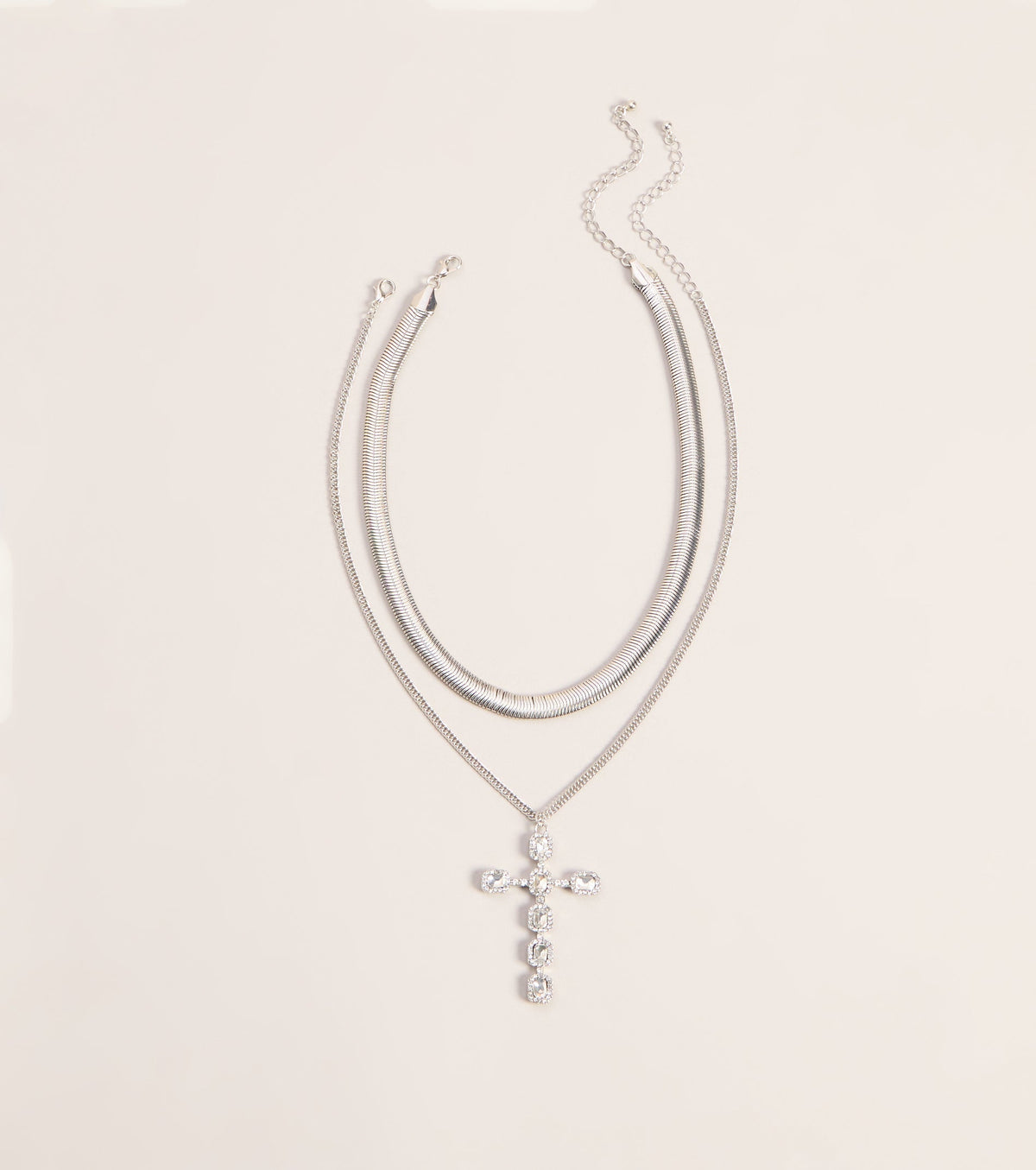 Spark Verdict Cross Necklace Set