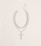 Spark Verdict Cross Necklace Set