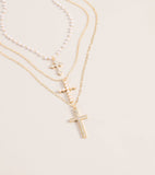 Faithfully Styled Cross Charm Necklace