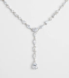 Luxe Glitz Cubic Zirconia Lariat Necklace