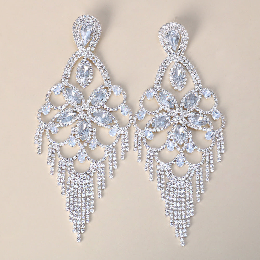 Angelica Diamante Statement Earrings