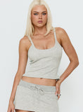Dynah Cinched Tipping Tank Top Grey Marle / Blue