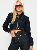 Stallion Cropped Jacket Indigo
