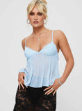 Zami Pleat Top Blue