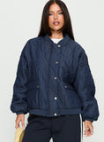 Stick Season Quilted Jacket Navy
