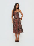 Tipsy Midi Skirt Animal Multi