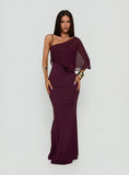 Isebella Sheer Poncho Maxi Dress Mulberry