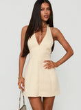 Deana Halter Mini Dress Butter