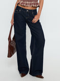 Tidal Wave Low Rise Straight Leg Jeans Raw Denim