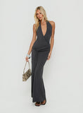 So Major Draped A-Line Maxi Dress Slate
