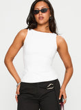 Lose Your Number High Neck Top White