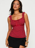 Garconne Top Red Polka Dot