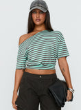 Ashlinn Off Shoulder Drapey Top Stripe