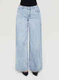 Ramos Low Rise Wide Leg Denim Jeans Light Blue Wash Petite