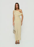 Sweetheart Off Shoulder Maxi Dress Yellow