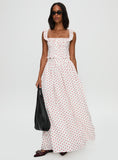 Valerio Maxi Skirt White / Red