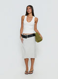 Baseline Rib Midi Skirt Grey Marle