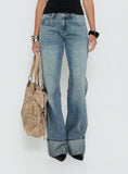 Ezia Wide Cuff Baggy Jeans Raw Denim
