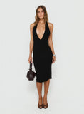 Novva Halter Midi Dress Black