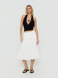 Silver Springs Midi Skirt White