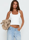 Kasper Cinched Tank Top White
