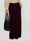 Jacynda Low Waist Wide Leg Corduroy Jeans Currant
