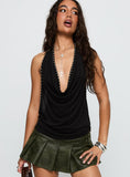 Khoda Studded Halter Top Black