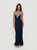Call My Lover Lace Slip Maxi Dress Navy