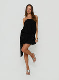 We Belong Together Strapless Blouson Mini Dress Black