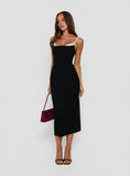 Renaissance Corset Lace Midi Dress Black / White