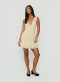 Thinking Bout You Lace Trim Sleeveless Mini Dress Butter