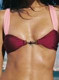 Siamese Bikini Top Red / Pink