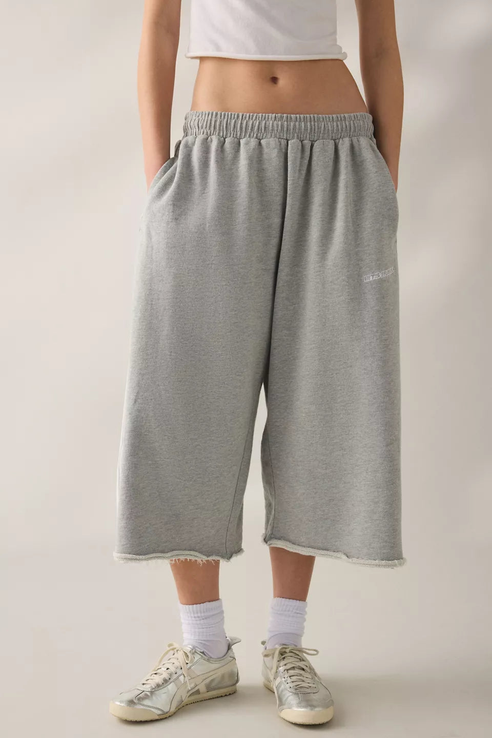 iets frans… Harri Piped Wide Leg Cropped Jogger Pants