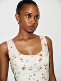 Reformation Cream Floral Print Mini Dress