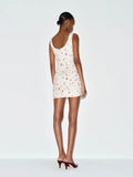 Reformation Cream Floral Print Mini Dress