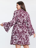 Retro Floral Print A-Line Mini Dress