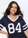 Cotton Graphic Print Color Contrast T-Shirt