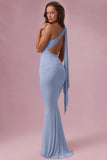 Jersey Bridesmaid Dress in Sky Blue