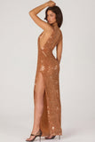 Embellished Maxi Dress in Bronze